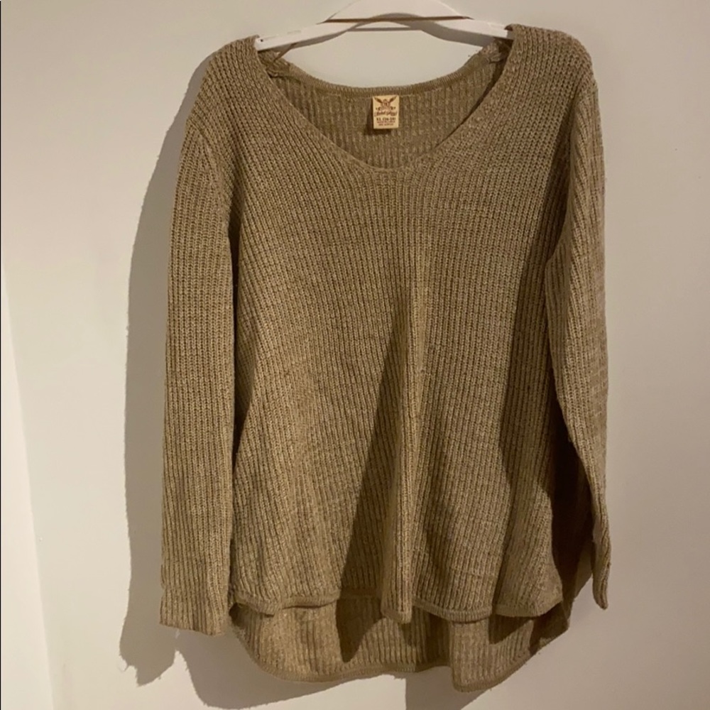 Tan pullover sweater